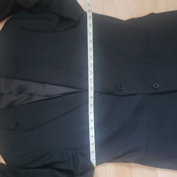 Banana Republic Modern Classic Heather Suit Jacket Blazer Charcoal Blue NWOT - Picture 15 of 17